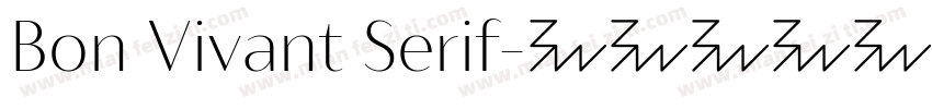 Bon Vivant Serif字体转换